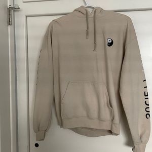Riot society mens tan hoodie